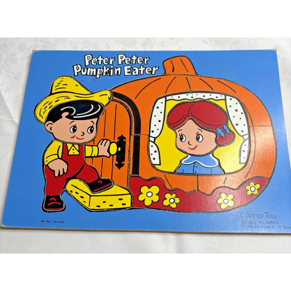 Vintage Wooden PuzzlePeter Peter Pumpkin Eater